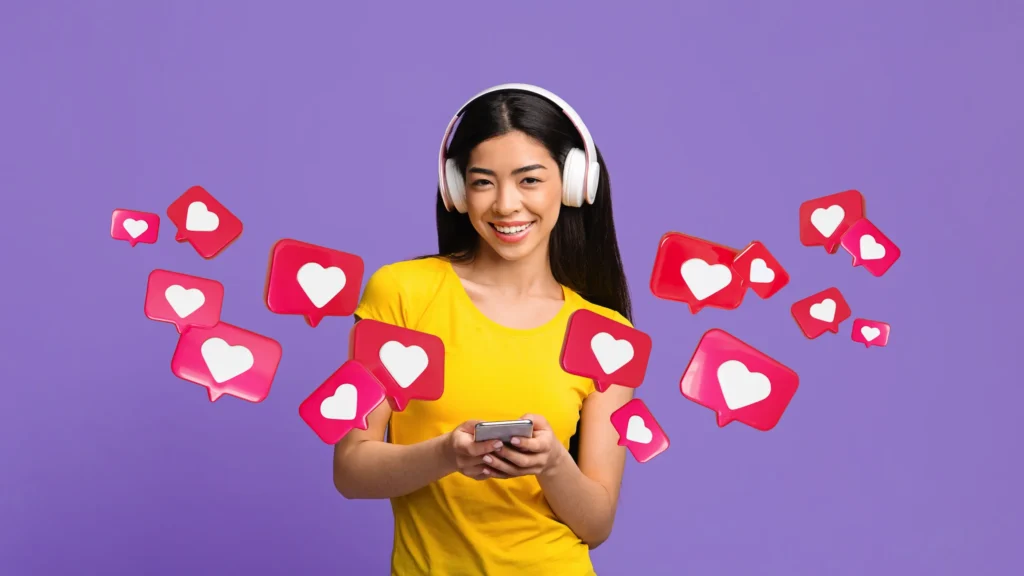 Glad Teen Young Woman Student In Headphones Has Ro 2023 11 27 05 11 07 Utc X 2500